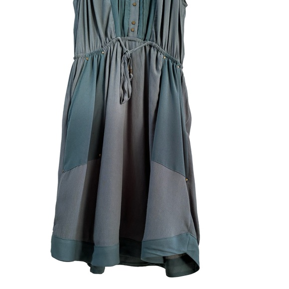 Maeve Anthropologie Pelona Sage Green Sleeveless Mini Dress Size S - Picture 7 of 13